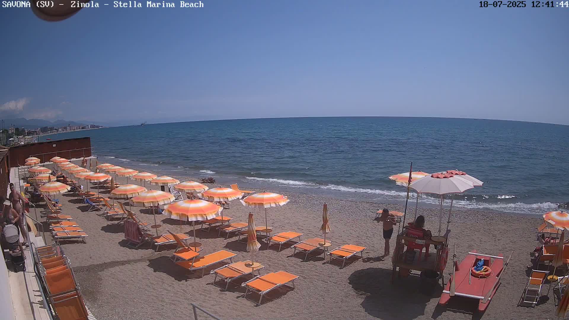 Savona, Spiaggia di Zinola Beach Live Cam - Savona, Liguria, Italy