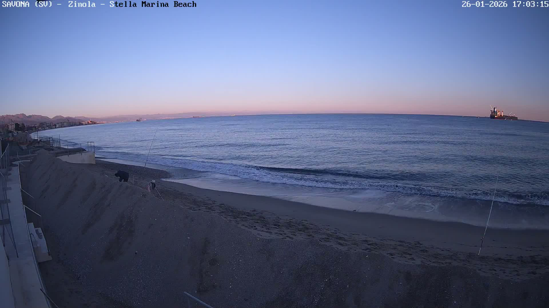 Savona, Spiaggia di Zinola Beach Live Cam - Savona, Liguria, Italy