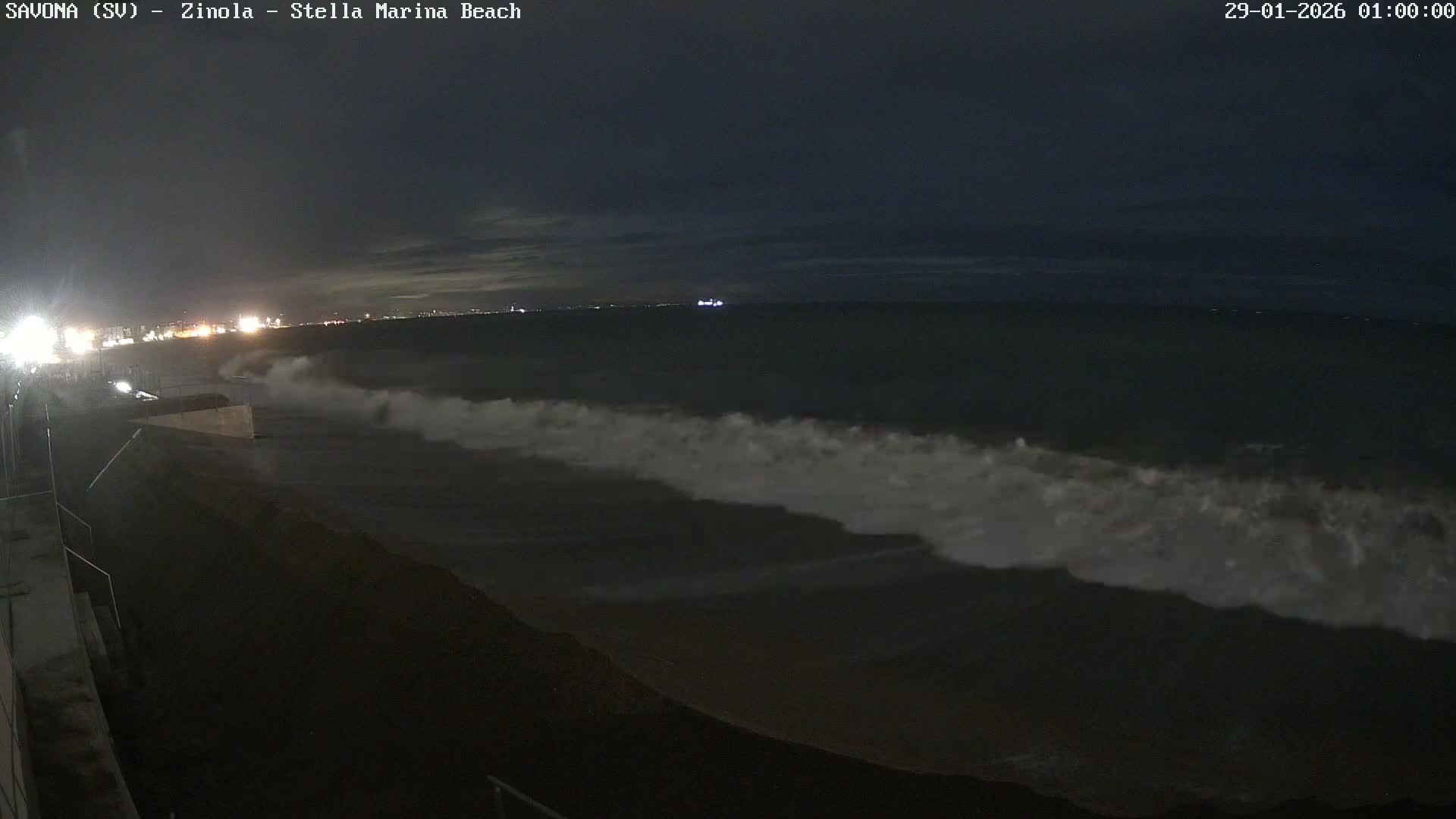 Savona, Spiaggia di Zinola Beach Live Cam - Savona, Liguria, Italy