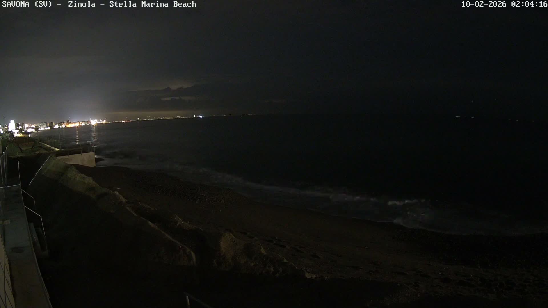 Savona, Spiaggia di Zinola Beach Live Cam - Savona, Liguria, Italy
