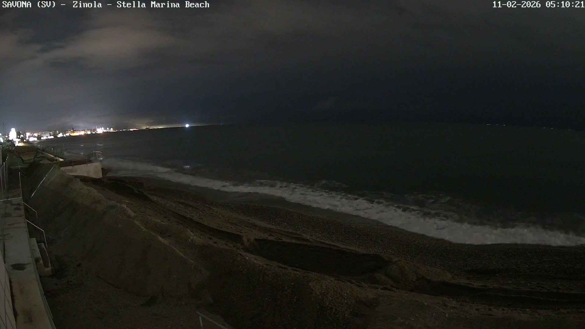 Savona, Spiaggia di Zinola Beach Live Cam - Savona, Liguria, Italy