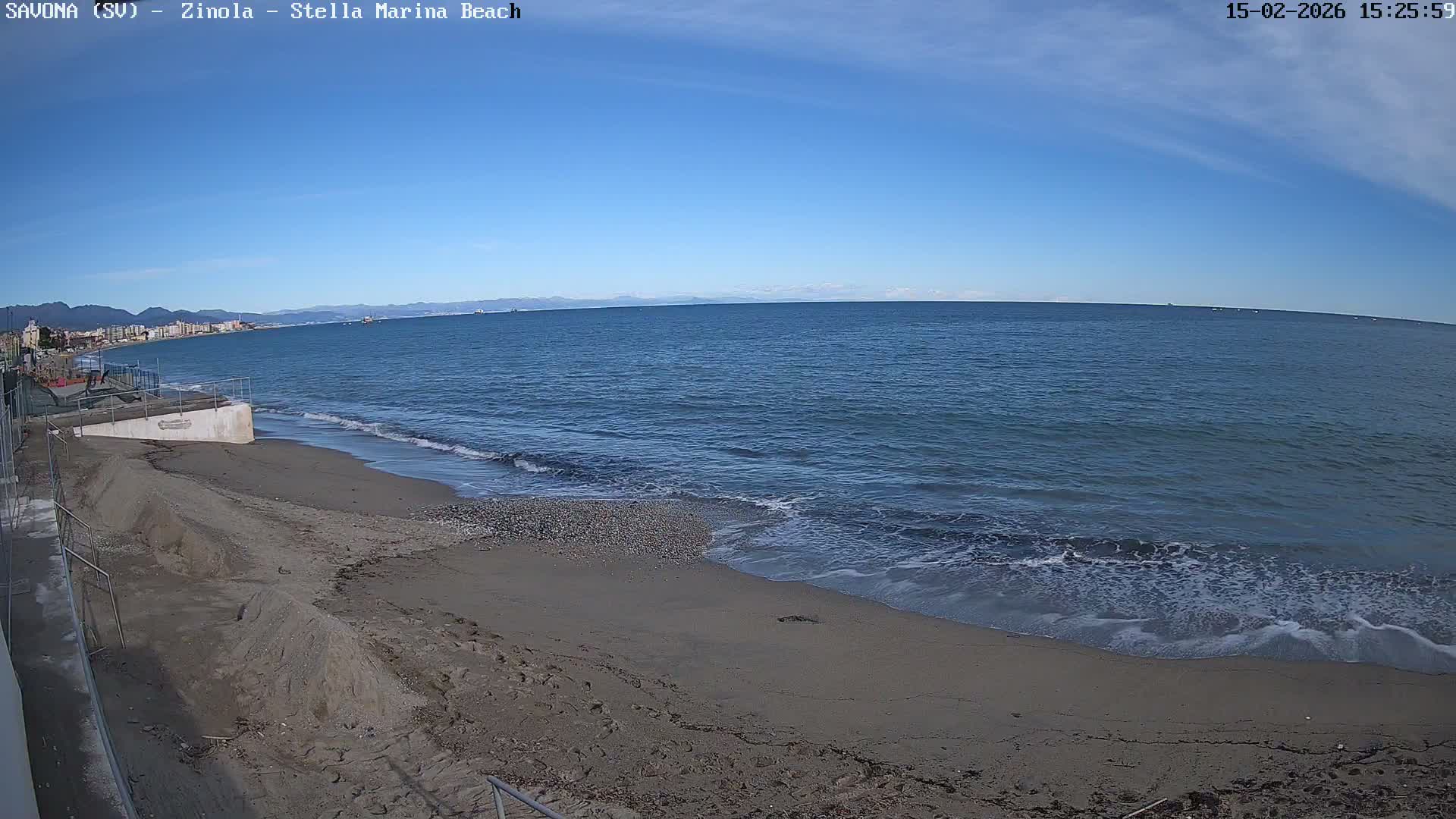Savona, Spiaggia di Zinola Beach Live Cam - Savona, Liguria, Italy