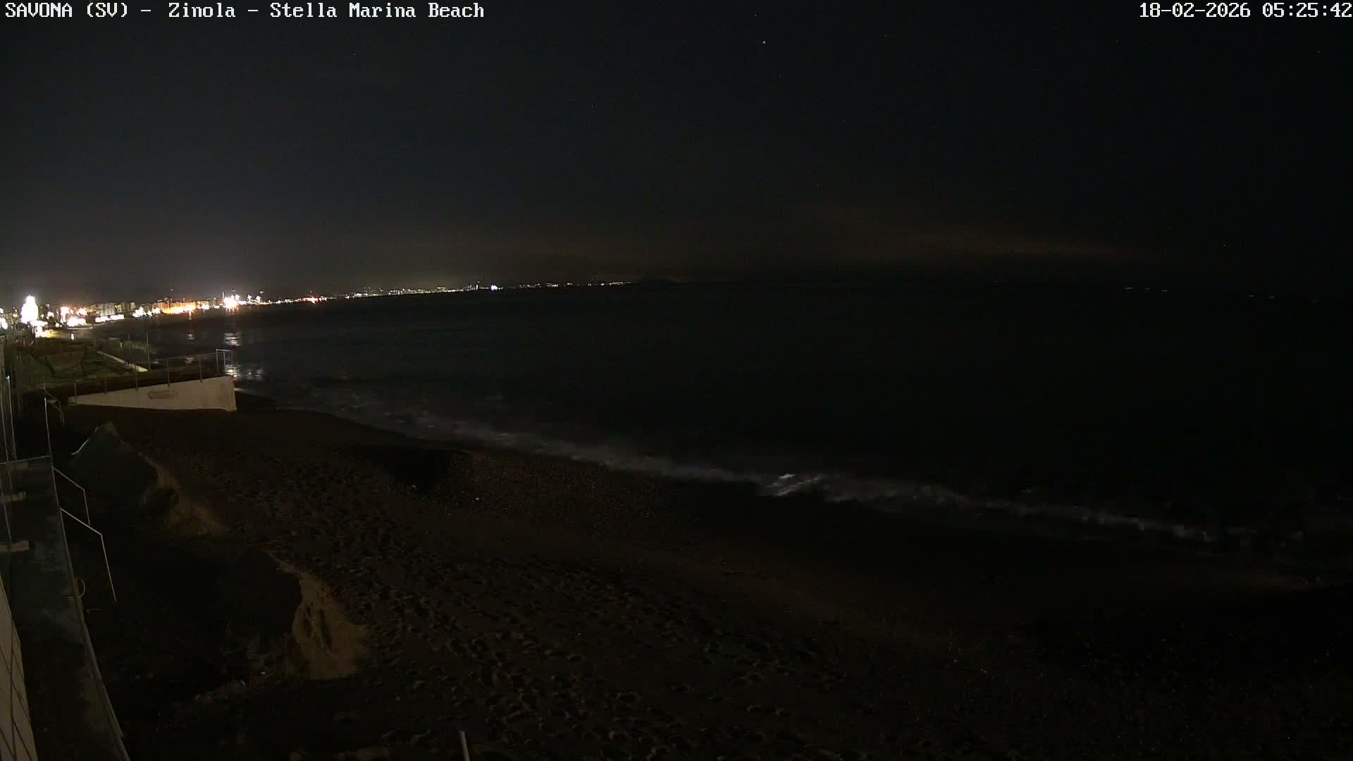 Savona, Spiaggia di Zinola Beach Live Cam - Savona, Liguria, Italy
