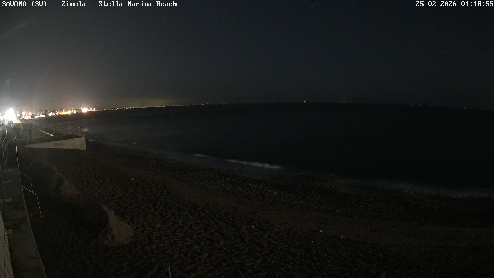 Savona, Spiaggia di Zinola Beach Live Cam - Savona, Liguria, Italy