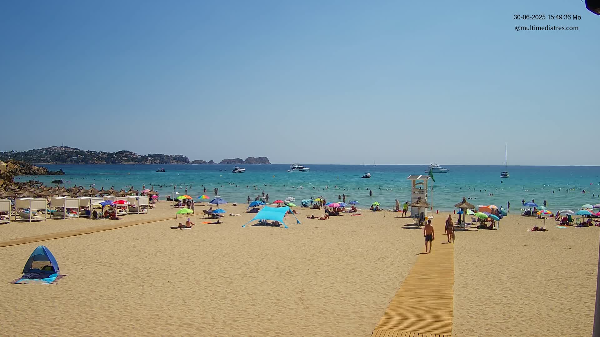 Paguera, (Platja) Gran de Torà Beach South View Live Cam -  Mallorca, Balearic Islands (Islas Baleares), Spain