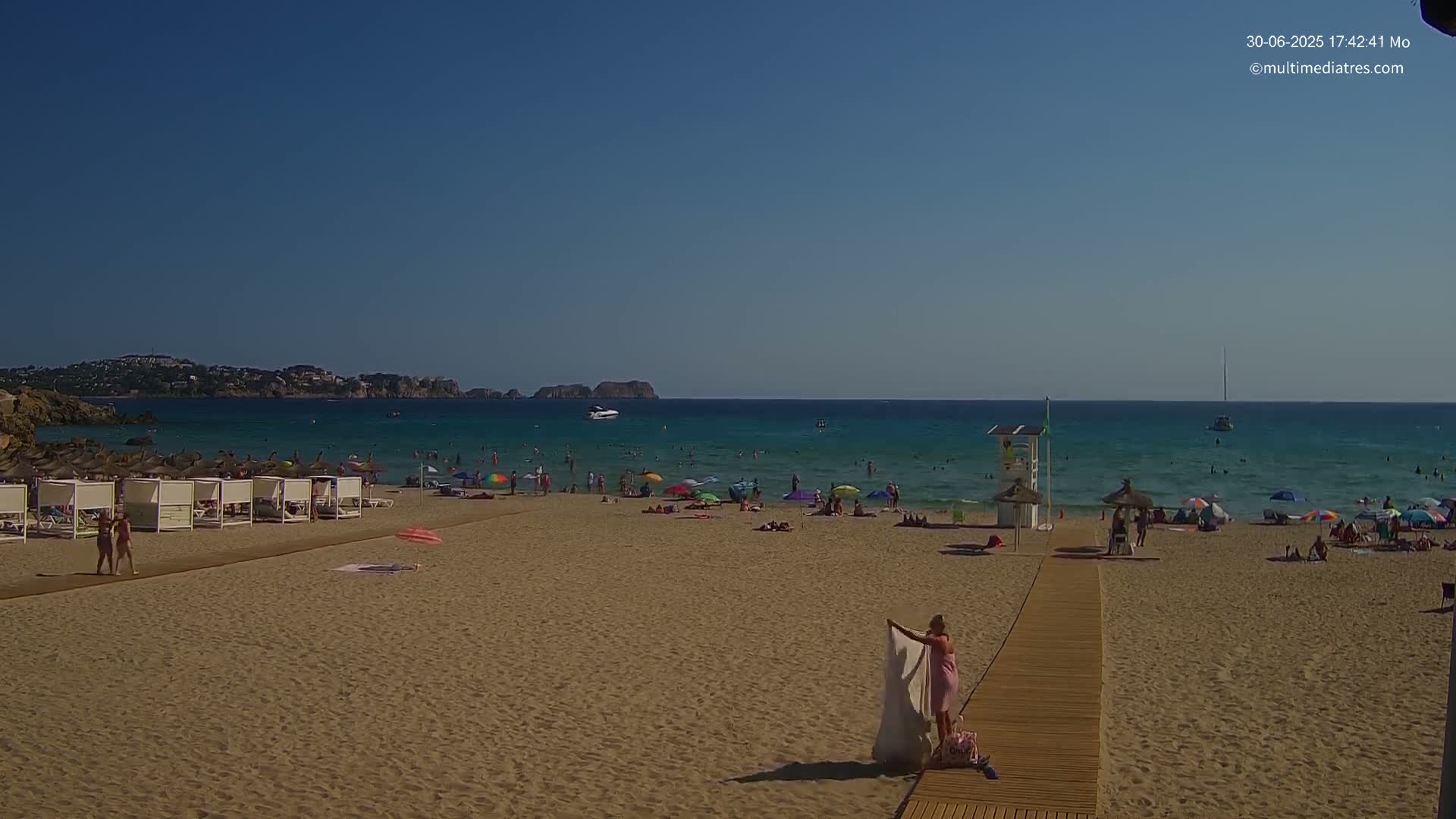 Paguera, (Platja) Gran de Torà Beach South View Live Cam -  Mallorca, Balearic Islands (Islas Baleares), Spain