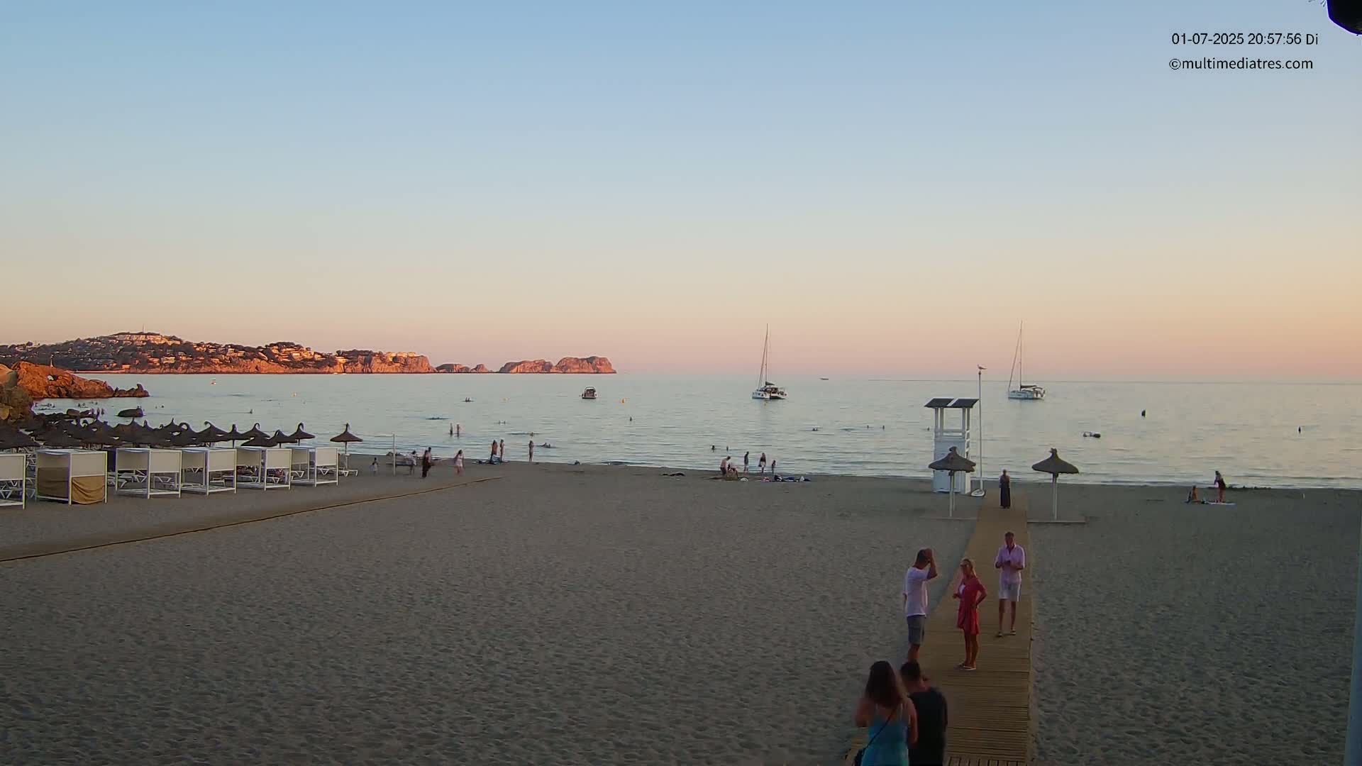 Paguera, (Platja) Gran de Torà Beach South View Live Cam -  Mallorca, Balearic Islands (Islas Baleares), Spain