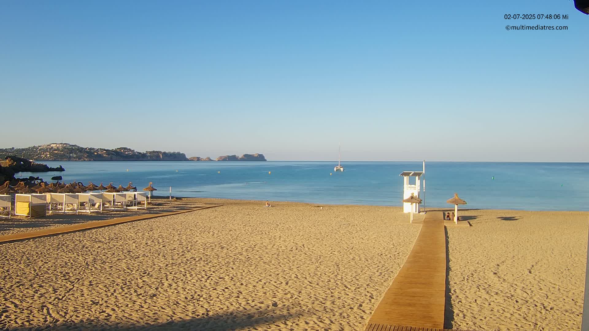Paguera, (Platja) Gran de Torà Beach South View Live Cam -  Mallorca, Balearic Islands (Islas Baleares), Spain