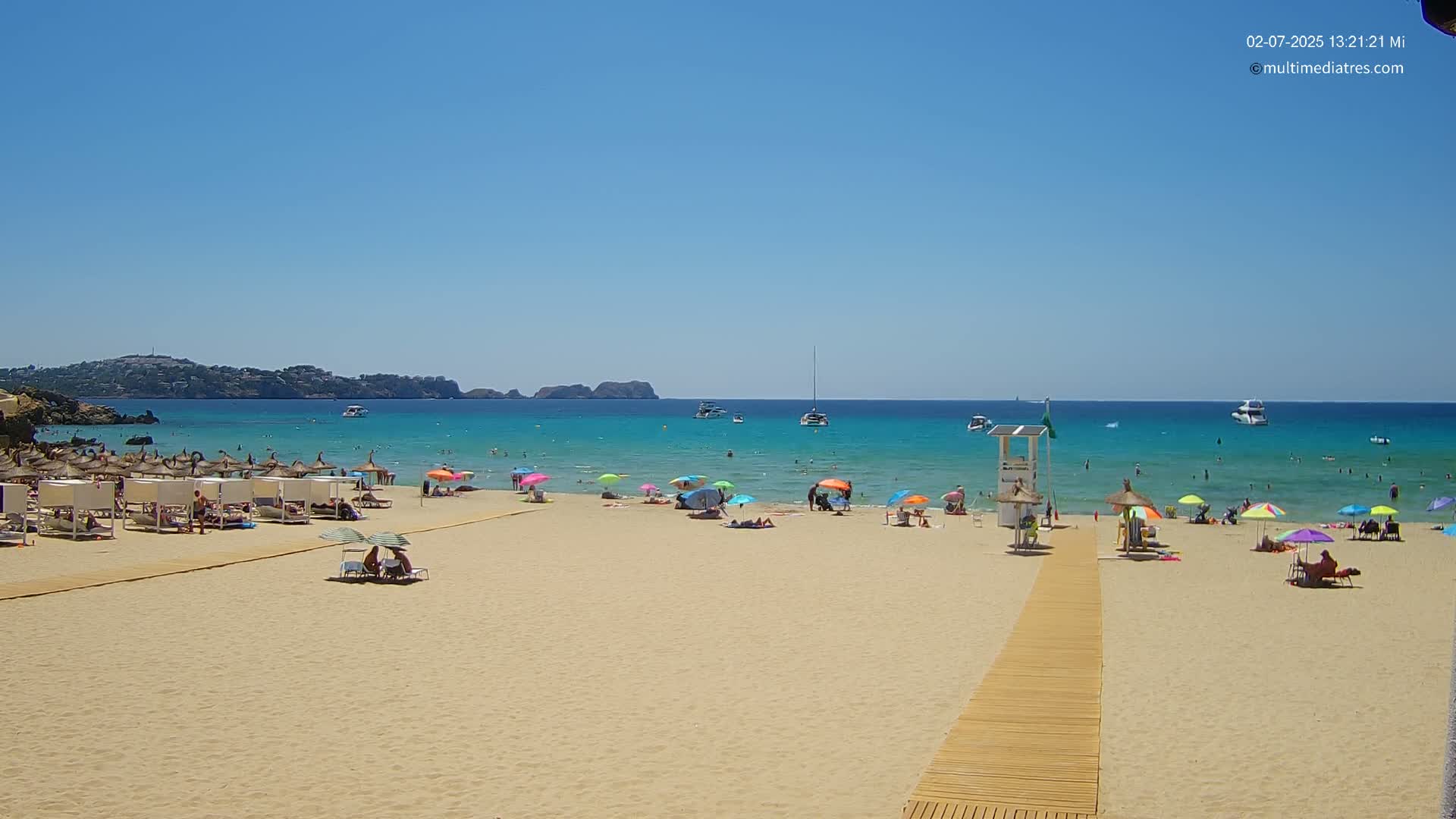 Paguera, (Platja) Gran de Torà Beach South View Live Cam -  Mallorca, Balearic Islands (Islas Baleares), Spain