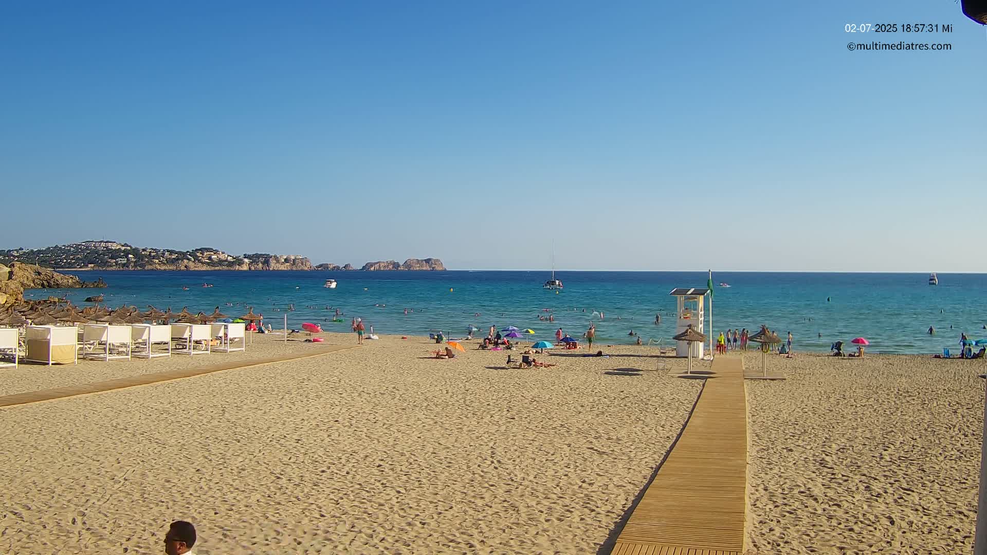 Paguera, (Platja) Gran de Torà Beach South View Live Cam -  Mallorca, Balearic Islands (Islas Baleares), Spain