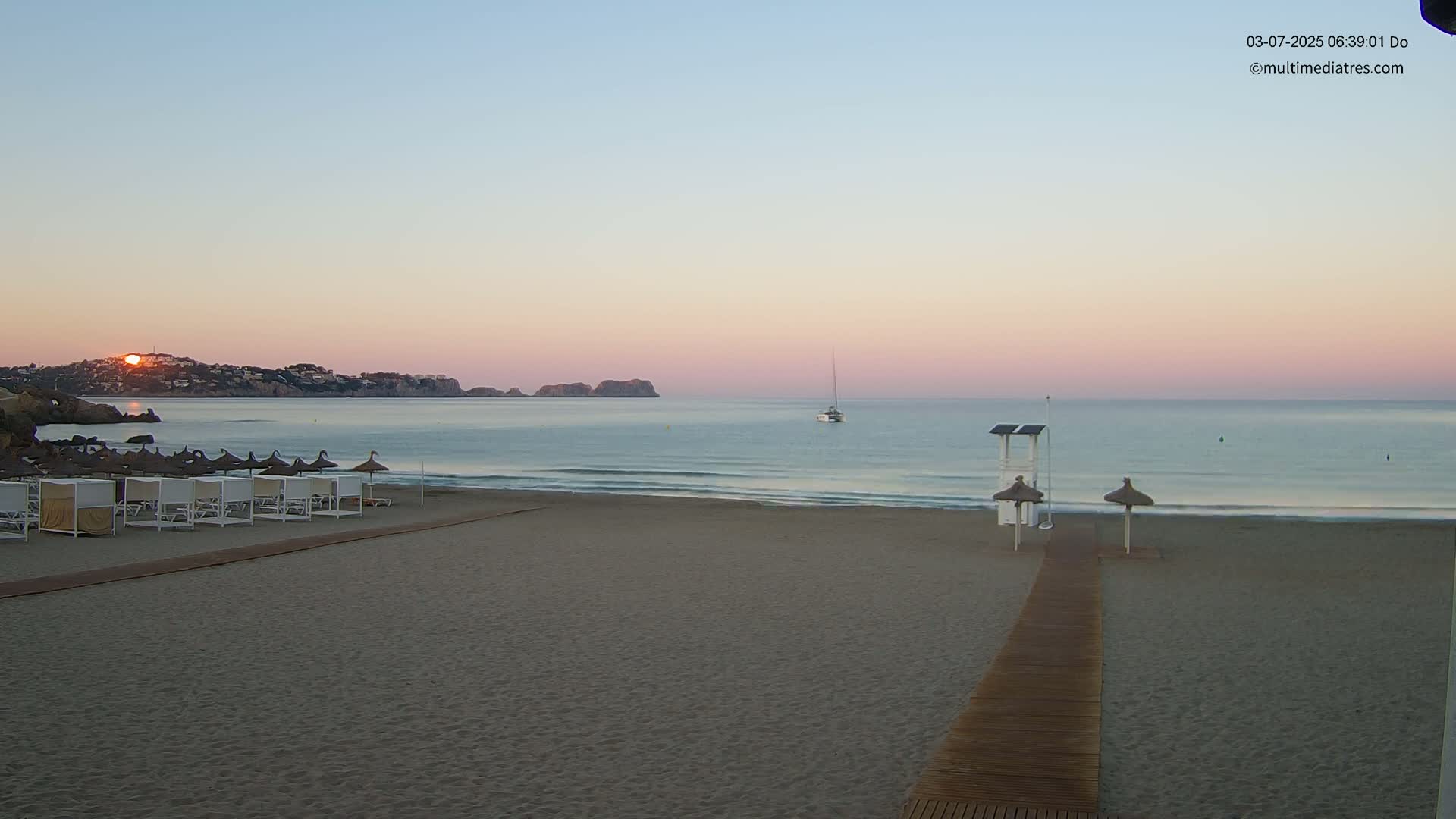 Paguera, (Platja) Gran de Torà Beach South View Live Cam -  Mallorca, Balearic Islands (Islas Baleares), Spain