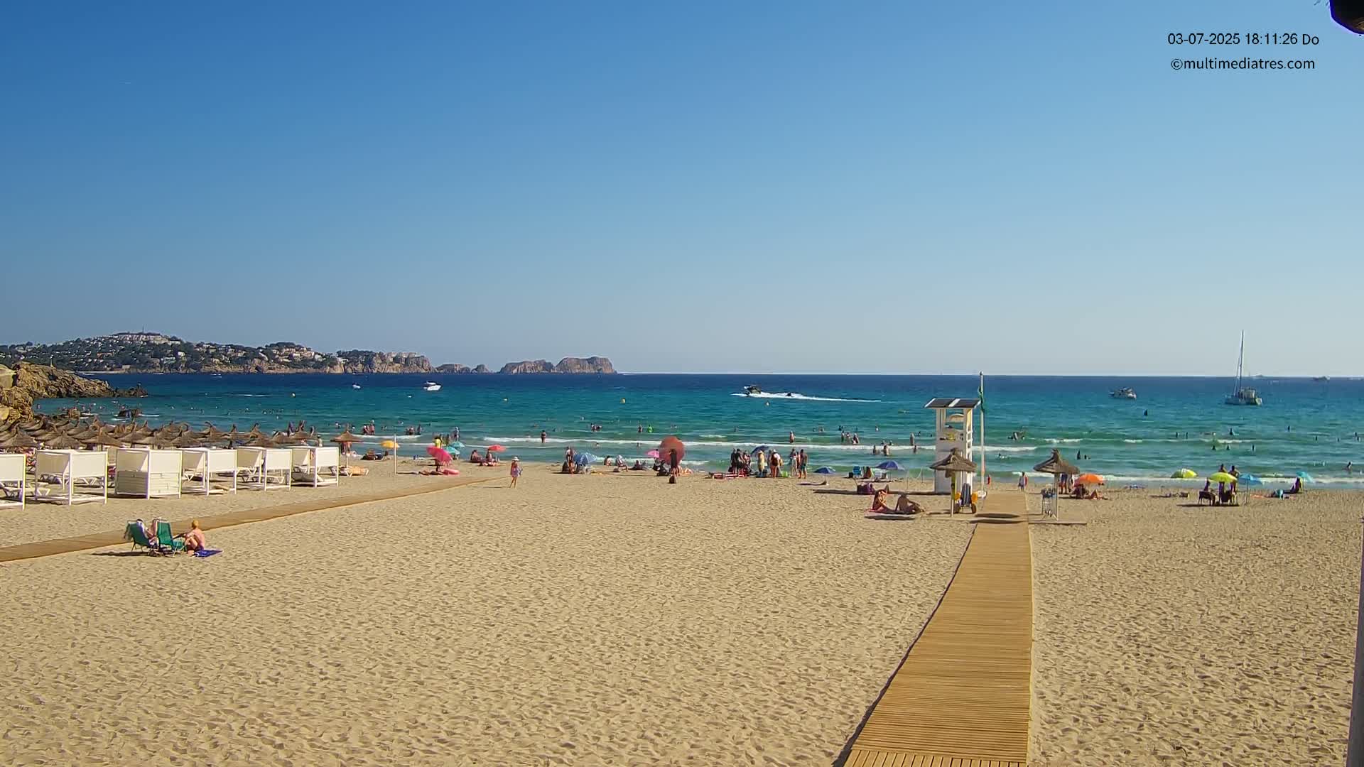 Paguera, (Platja) Gran de Torà Beach South View Live Cam -  Mallorca, Balearic Islands (Islas Baleares), Spain