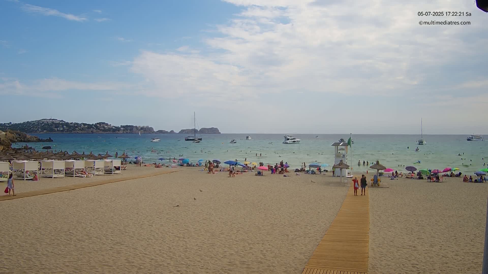Paguera, (Platja) Gran de Torà Beach South View Live Cam -  Mallorca, Balearic Islands (Islas Baleares), Spain