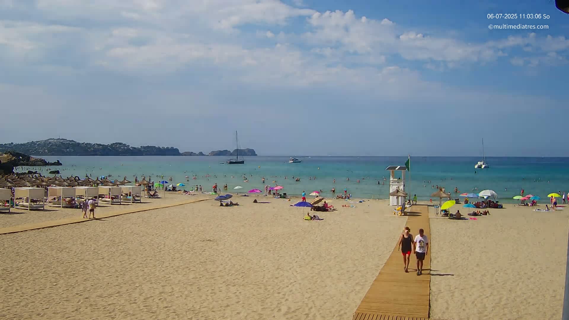 Paguera, (Platja) Gran de Torà Beach South View Live Cam -  Mallorca, Balearic Islands (Islas Baleares), Spain