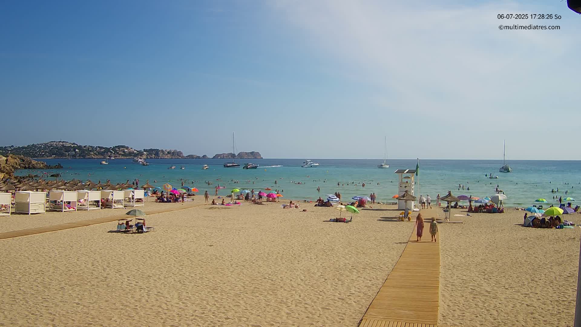 Paguera, (Platja) Gran de Torà Beach South View Live Cam -  Mallorca, Balearic Islands (Islas Baleares), Spain