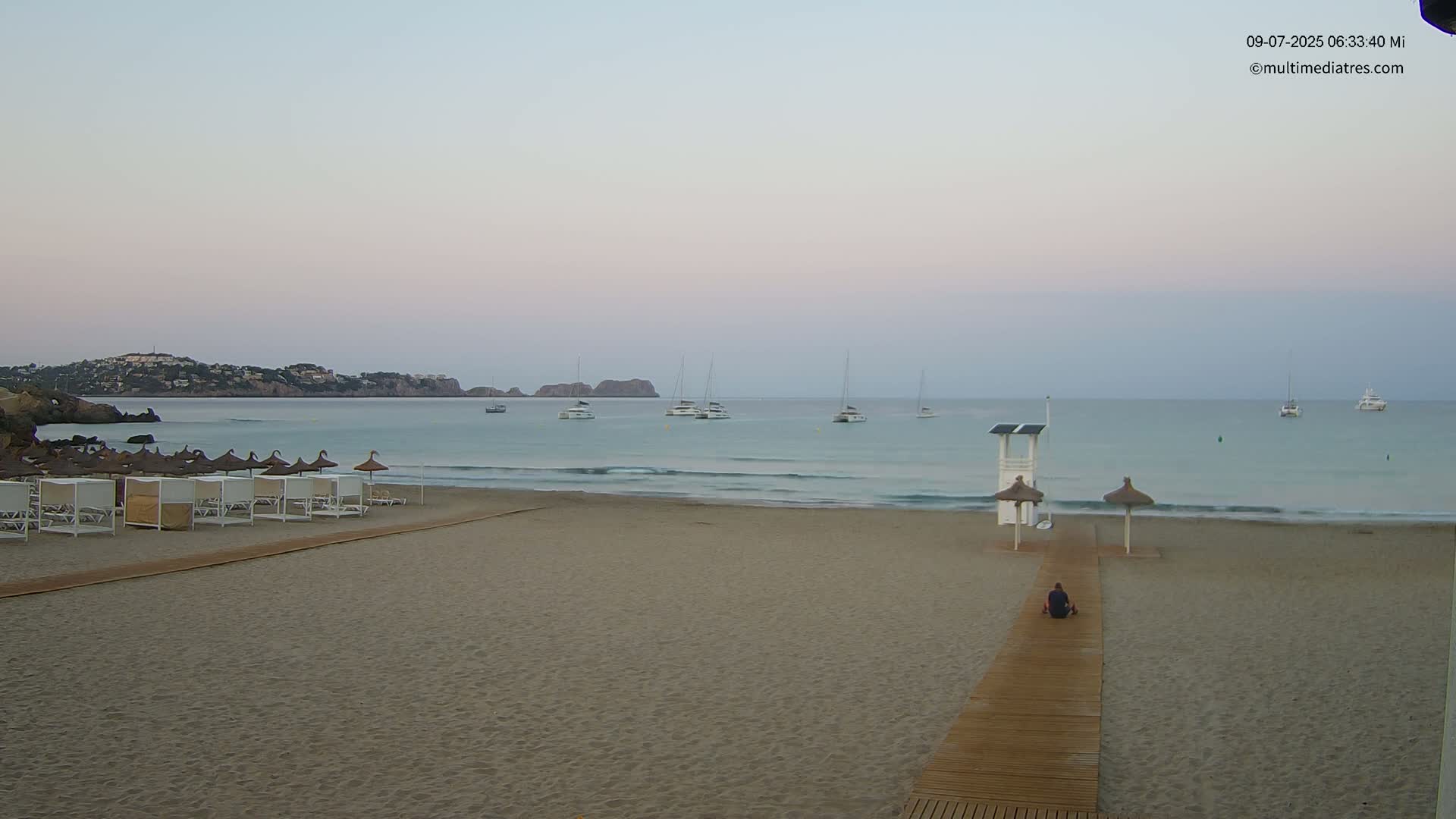 Paguera, (Platja) Gran de Torà Beach South View Live Cam -  Mallorca, Balearic Islands (Islas Baleares), Spain