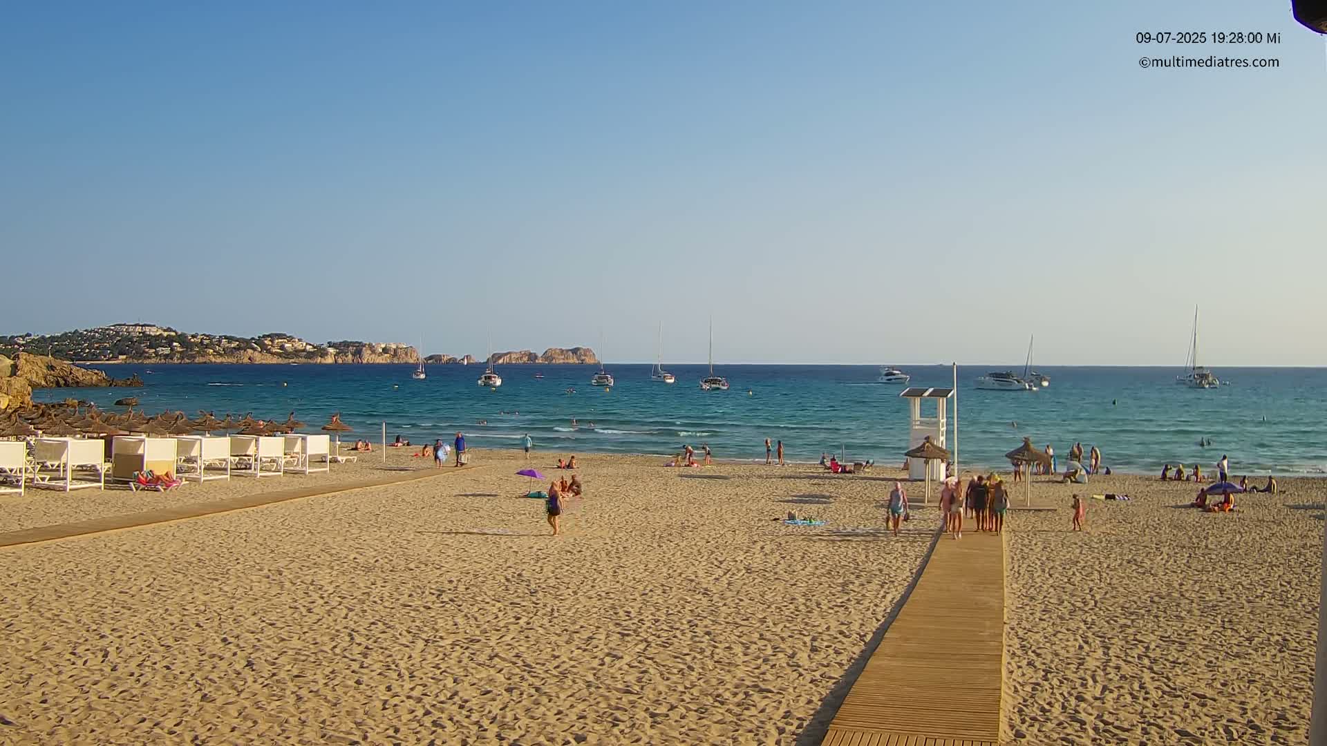 Paguera, (Platja) Gran de Torà Beach South View Live Cam -  Mallorca, Balearic Islands (Islas Baleares), Spain