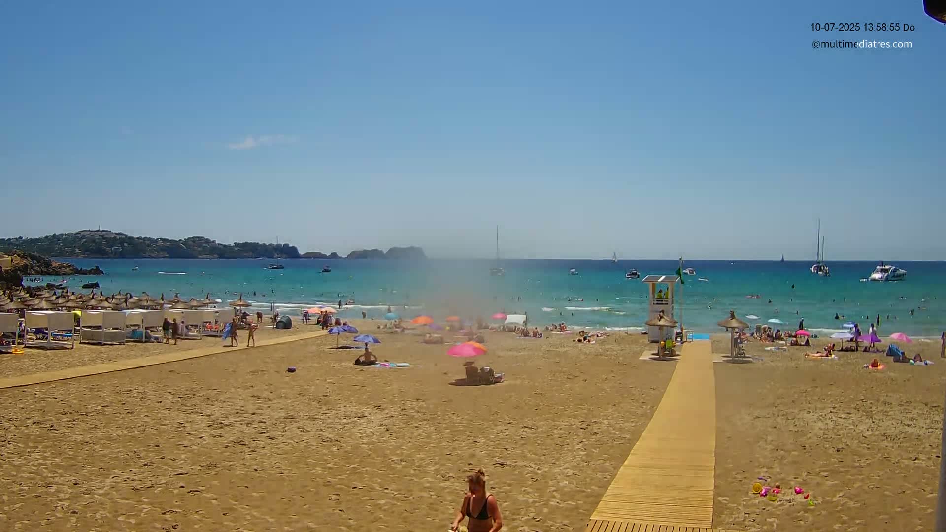 Paguera, (Platja) Gran de Torà Beach South View Live Cam -  Mallorca, Balearic Islands (Islas Baleares), Spain