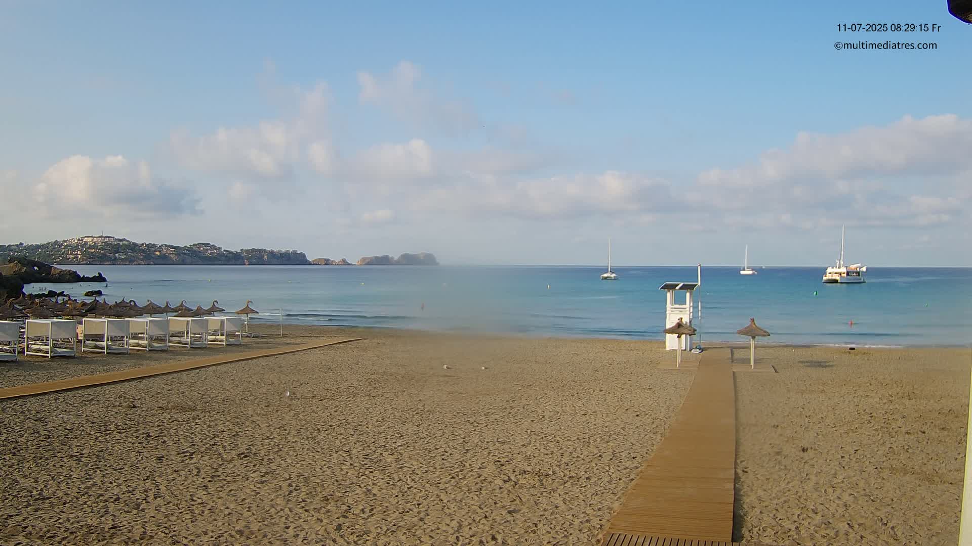 Paguera, (Platja) Gran de Torà Beach South View Live Cam -  Mallorca, Balearic Islands (Islas Baleares), Spain