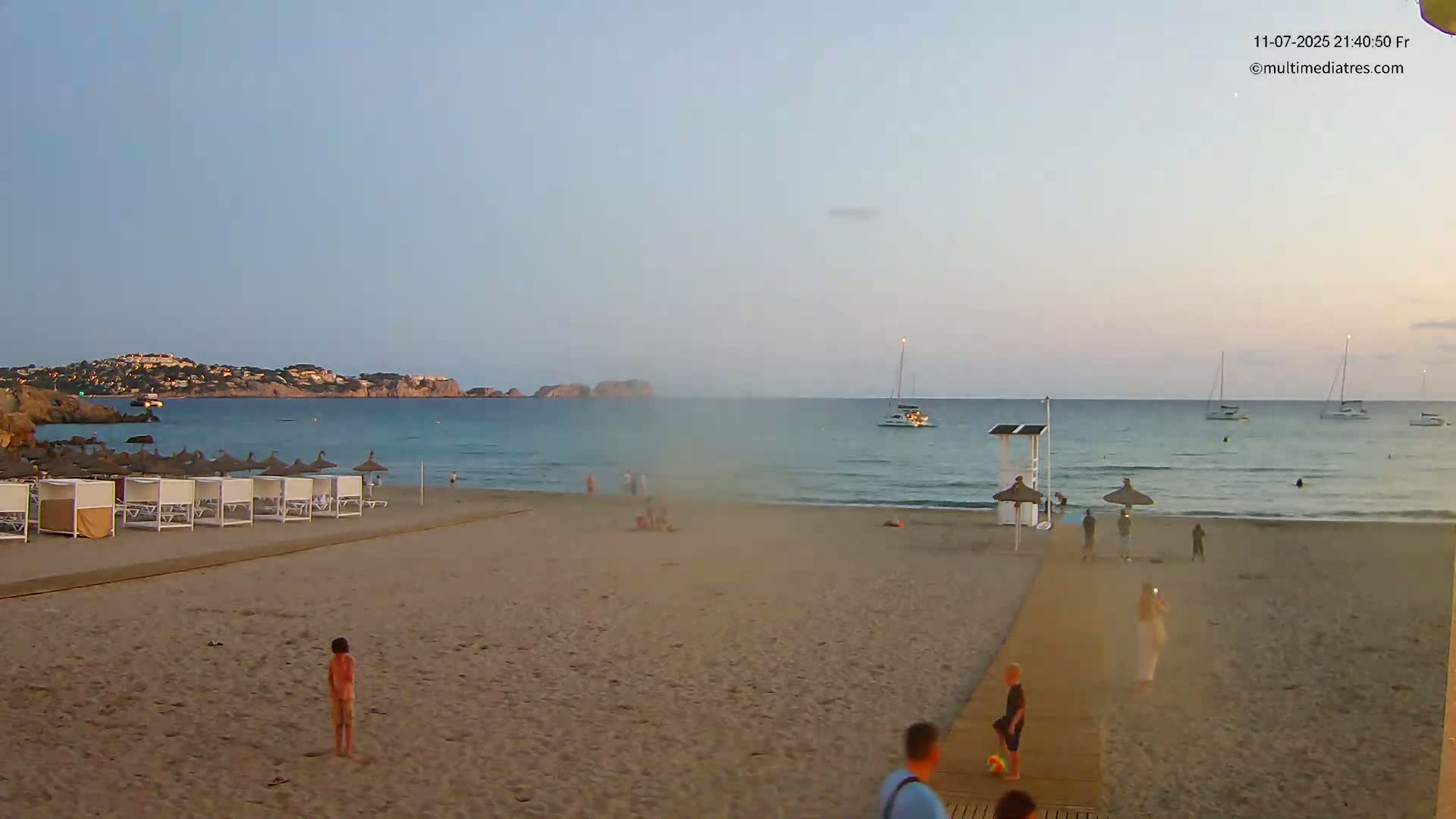 Paguera, (Platja) Gran de Torà Beach South View Live Cam -  Mallorca, Balearic Islands (Islas Baleares), Spain
