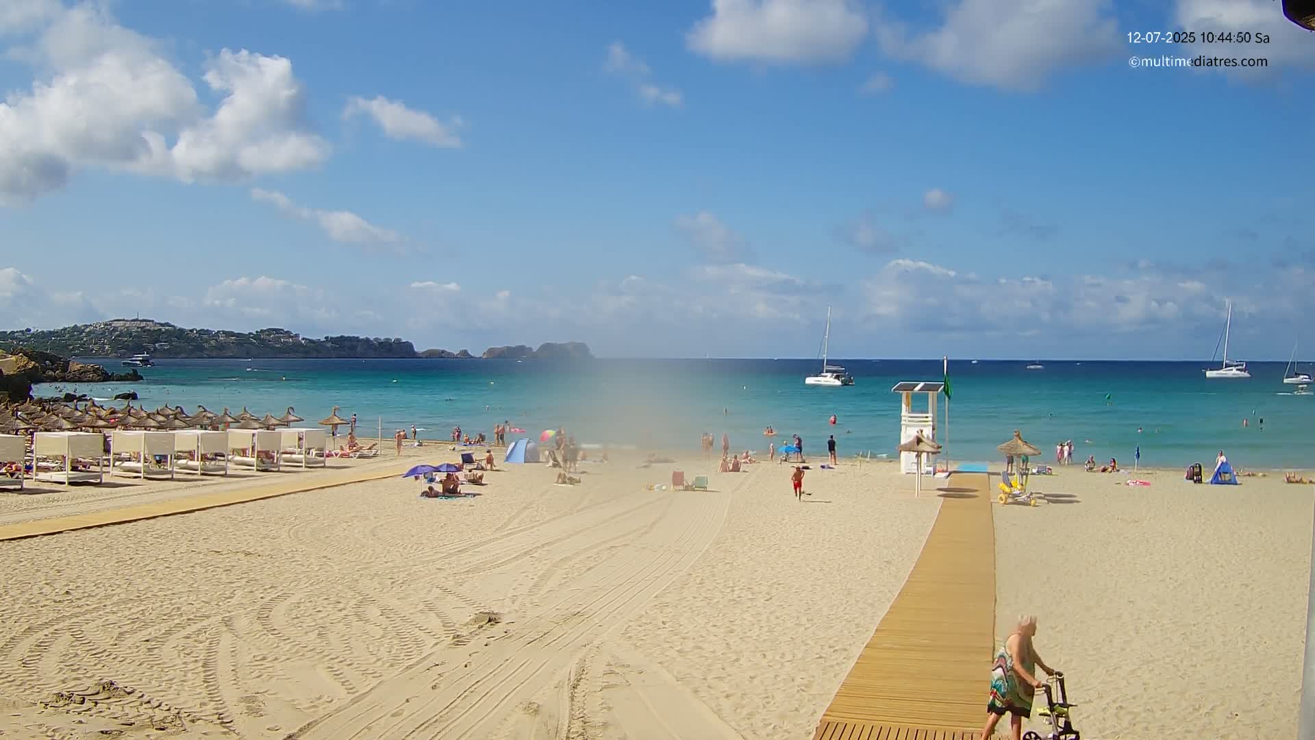 Paguera, (Platja) Gran de Torà Beach South View Live Cam -  Mallorca, Balearic Islands (Islas Baleares), Spain