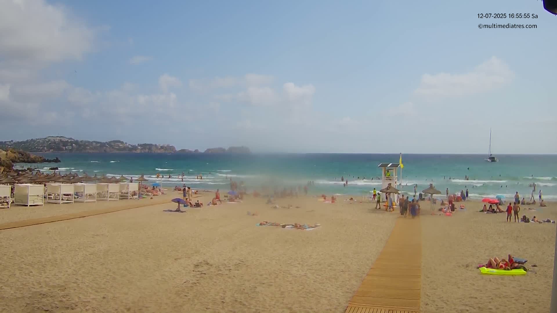 Paguera, (Platja) Gran de Torà Beach South View Live Cam -  Mallorca, Balearic Islands (Islas Baleares), Spain