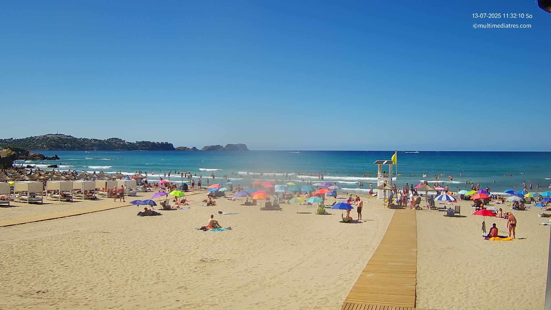 Paguera, (Platja) Gran de Torà Beach South View Live Cam -  Mallorca, Balearic Islands (Islas Baleares), Spain
