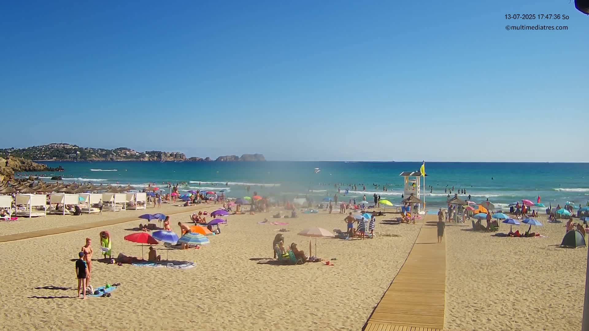 Paguera, (Platja) Gran de Torà Beach South View Live Cam -  Mallorca, Balearic Islands (Islas Baleares), Spain