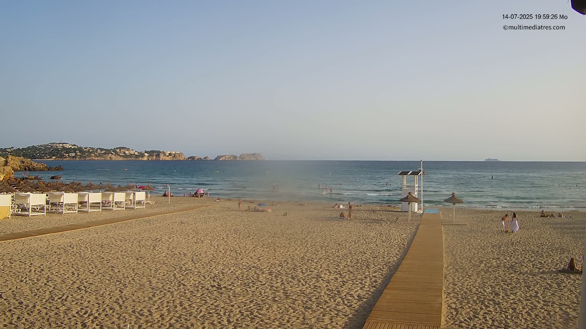 Paguera, (Platja) Gran de Torà Beach South View Live Cam -  Mallorca, Balearic Islands (Islas Baleares), Spain