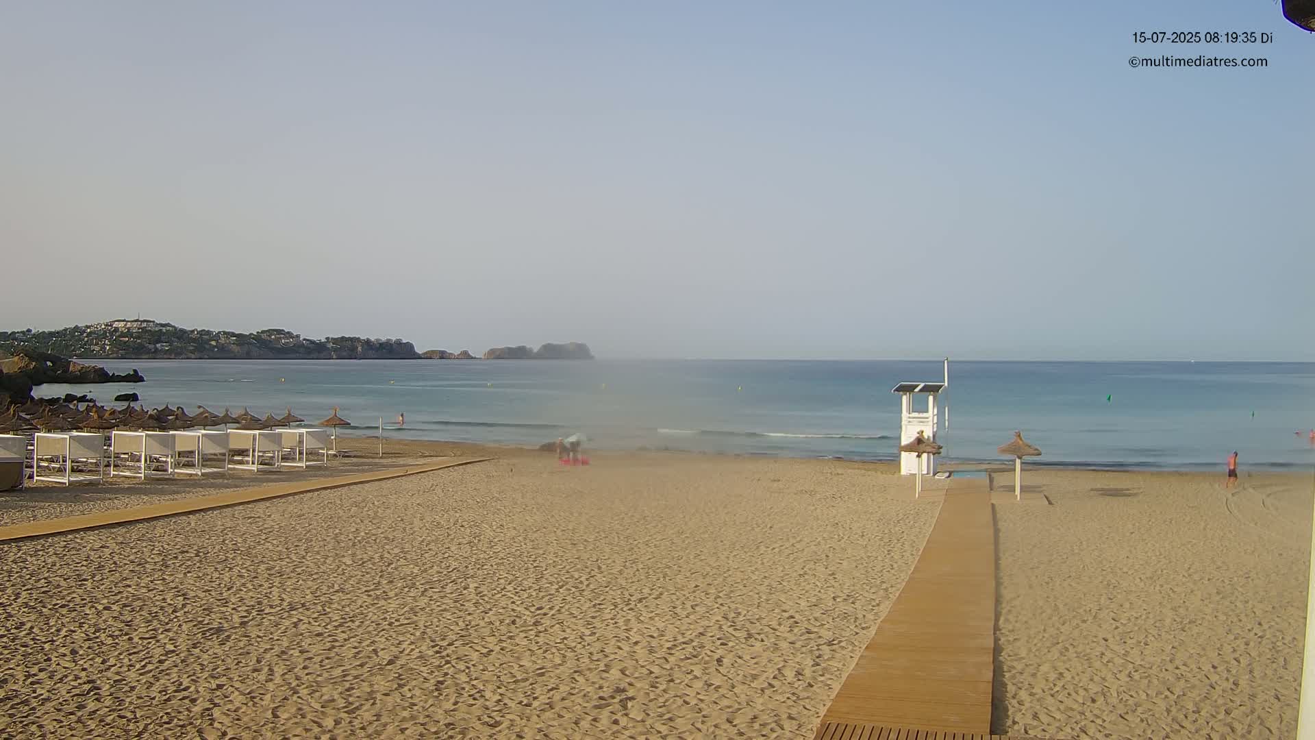 Paguera, (Platja) Gran de Torà Beach South View Live Cam -  Mallorca, Balearic Islands (Islas Baleares), Spain