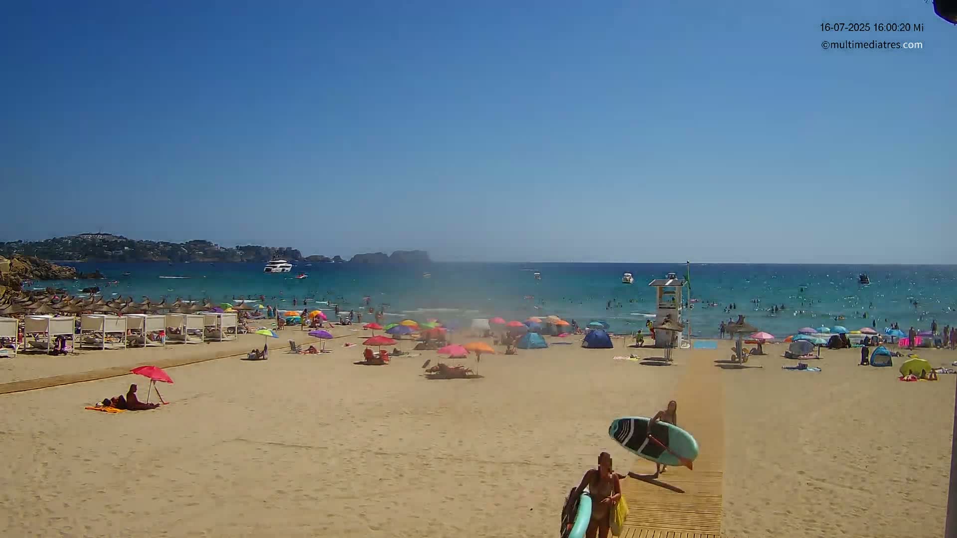 Paguera, (Platja) Gran de Torà Beach South View Live Cam -  Mallorca, Balearic Islands (Islas Baleares), Spain