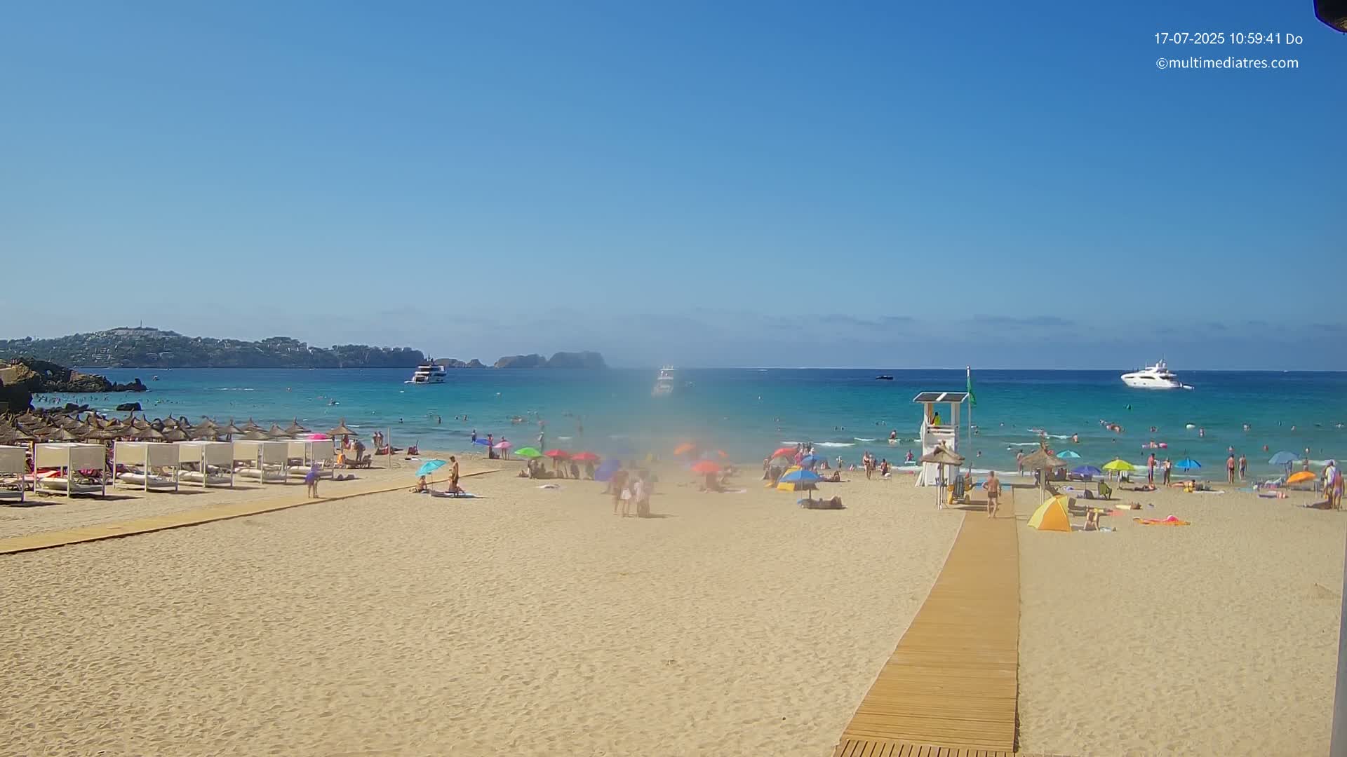 Paguera, (Platja) Gran de Torà Beach South View Live Cam -  Mallorca, Balearic Islands (Islas Baleares), Spain