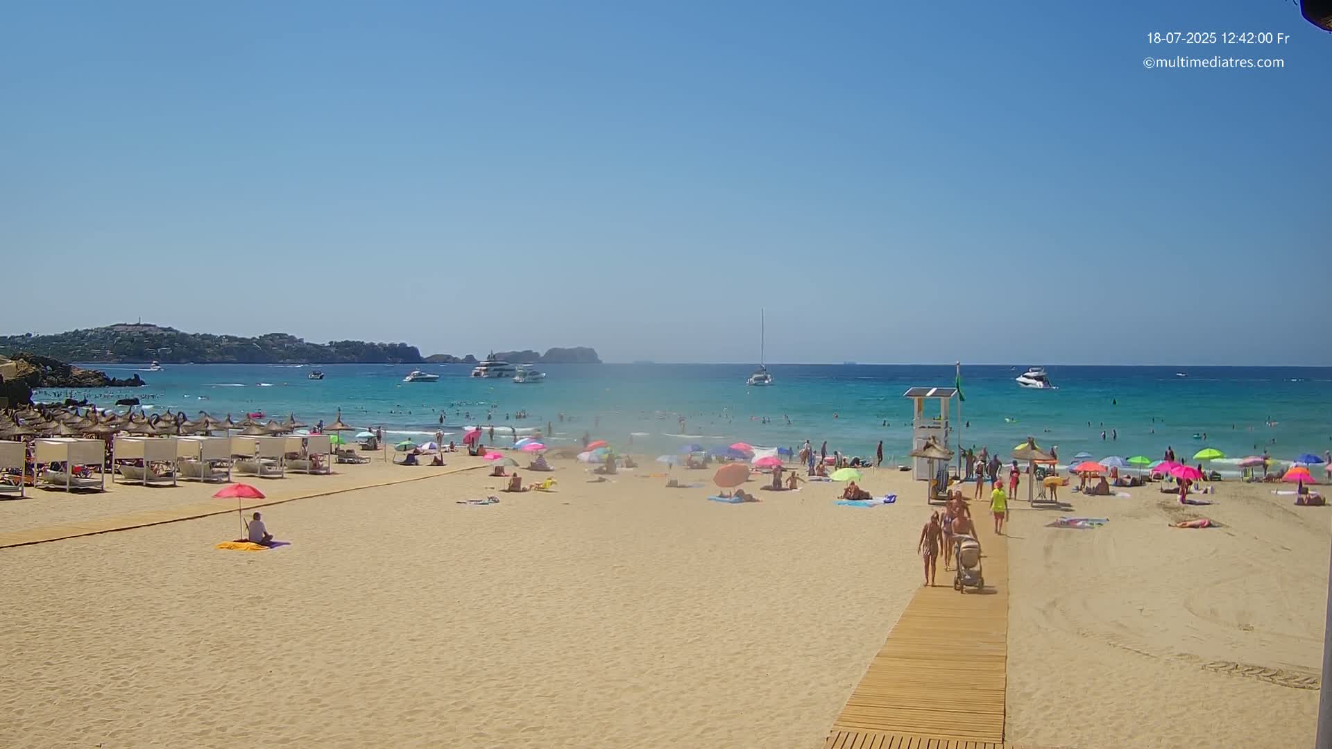 Paguera, (Platja) Gran de Torà Beach South View Live Cam -  Mallorca, Balearic Islands (Islas Baleares), Spain