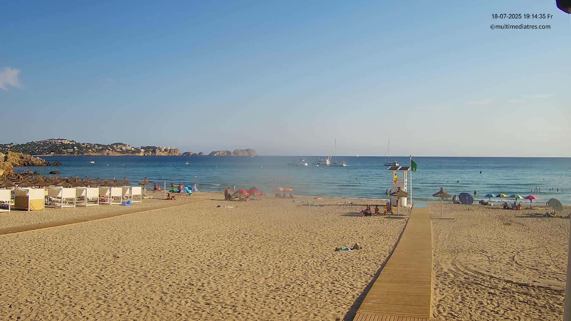 Paguera, (Platja) Gran de Torà Beach South View Live Cam -  Mallorca, Balearic Islands (Islas Baleares), Spain