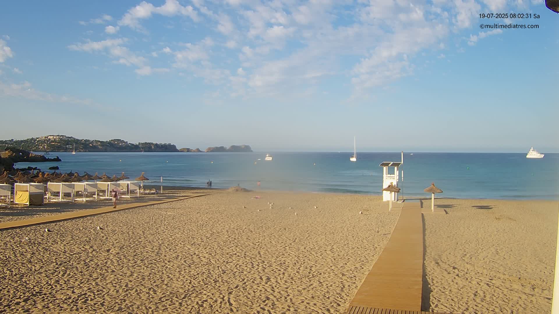 Paguera, (Platja) Gran de Torà Beach South View Live Cam -  Mallorca, Balearic Islands (Islas Baleares), Spain