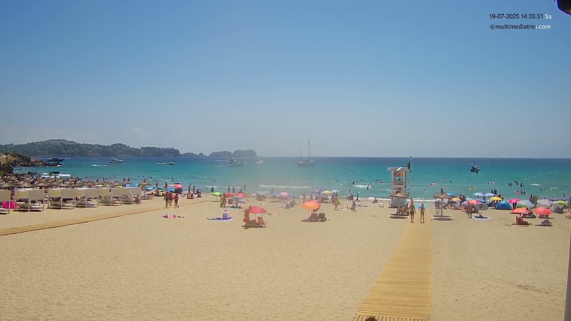 Paguera, (Platja) Gran de Torà Beach South View Live Cam -  Mallorca, Balearic Islands (Islas Baleares), Spain