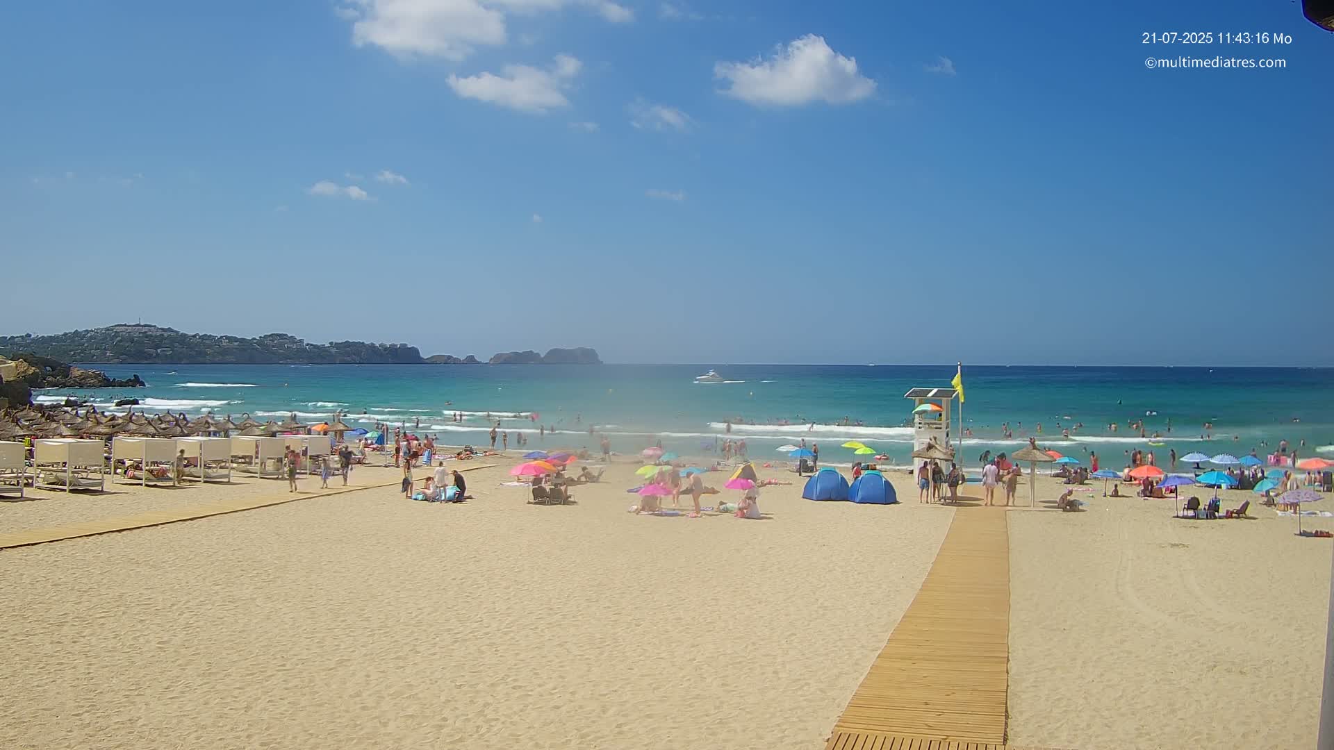 Paguera, (Platja) Gran de Torà Beach South View Live Cam -  Mallorca, Balearic Islands (Islas Baleares), Spain