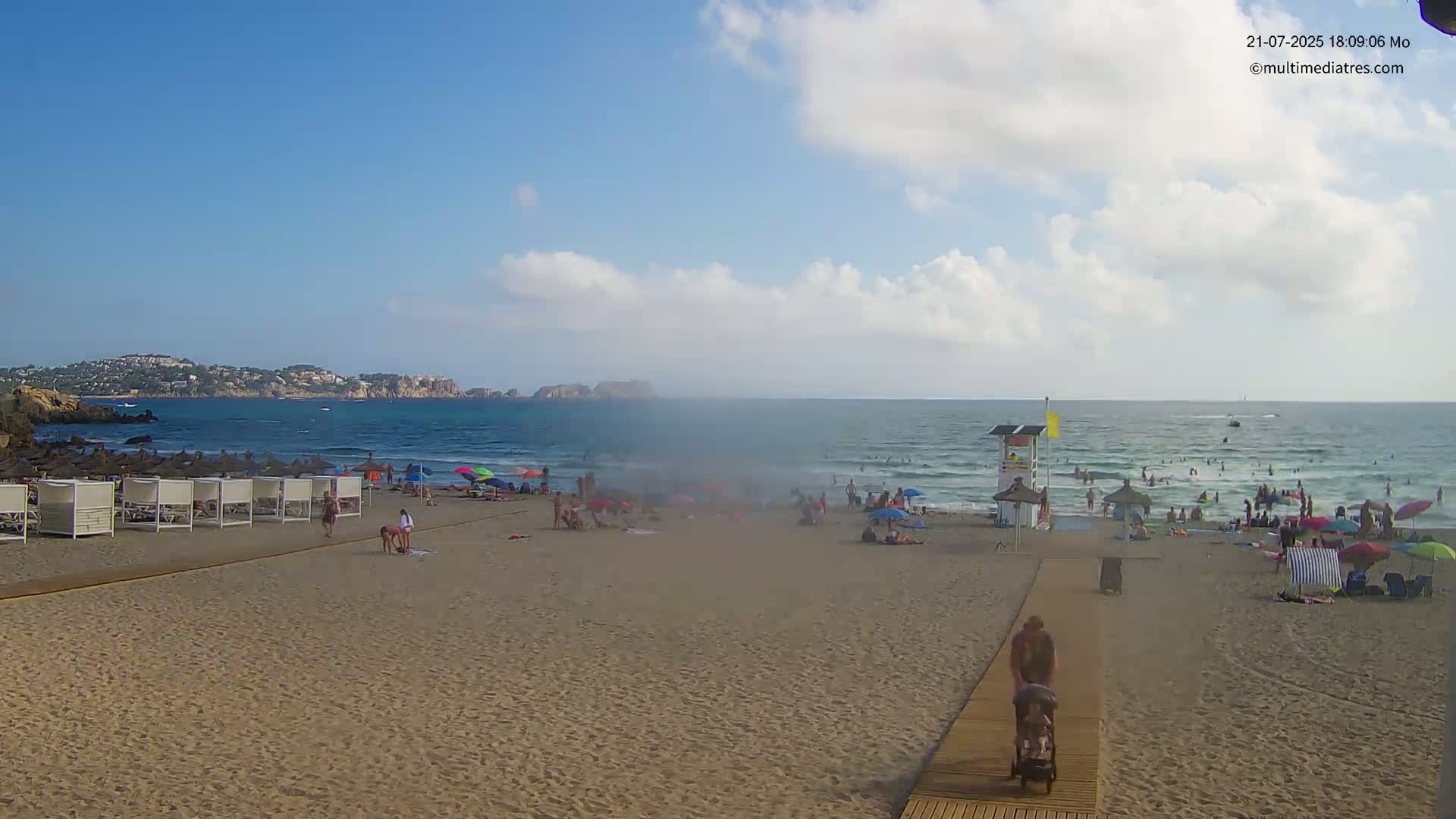 Paguera, (Platja) Gran de Torà Beach South View Live Cam -  Mallorca, Balearic Islands (Islas Baleares), Spain
