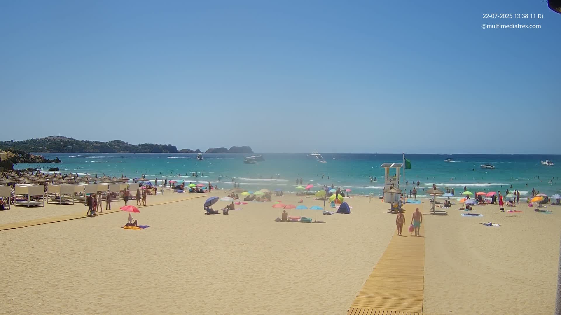 Paguera, (Platja) Gran de Torà Beach South View Live Cam -  Mallorca, Balearic Islands (Islas Baleares), Spain