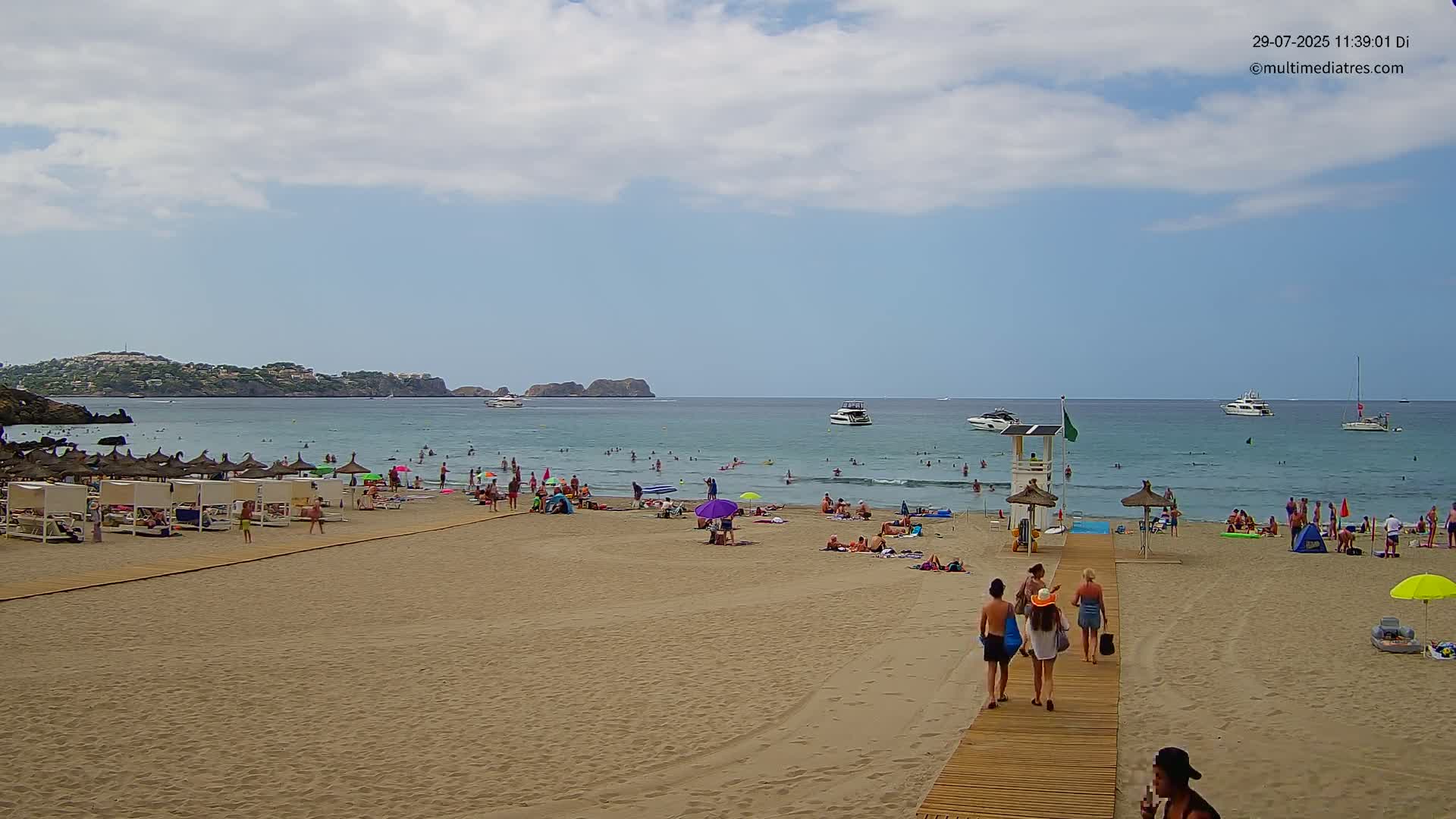 Paguera, (Platja) Gran de Torà Beach South View Live Cam -  Mallorca, Balearic Islands (Islas Baleares), Spain