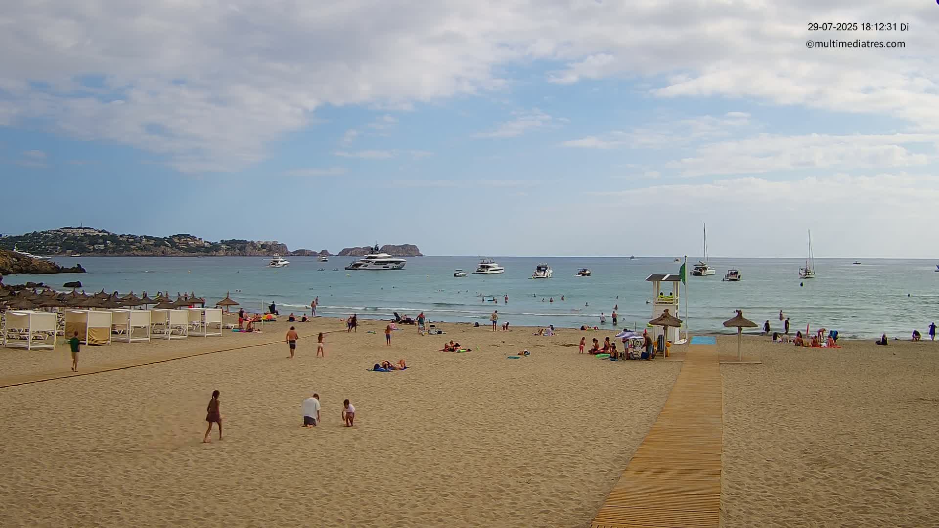 Paguera, (Platja) Gran de Torà Beach South View Live Cam -  Mallorca, Balearic Islands (Islas Baleares), Spain