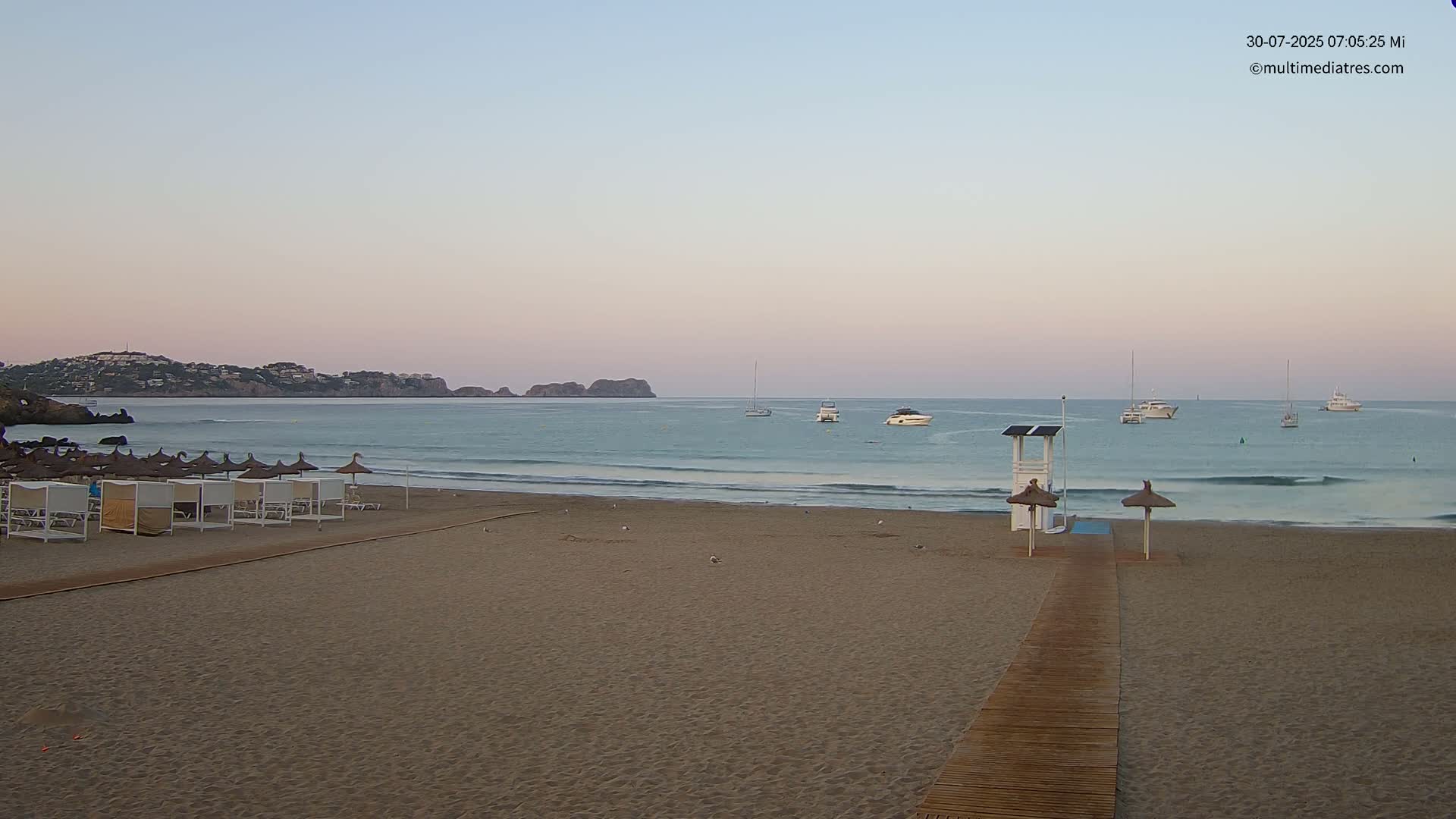 Paguera, (Platja) Gran de Torà Beach South View Live Cam -  Mallorca, Balearic Islands (Islas Baleares), Spain