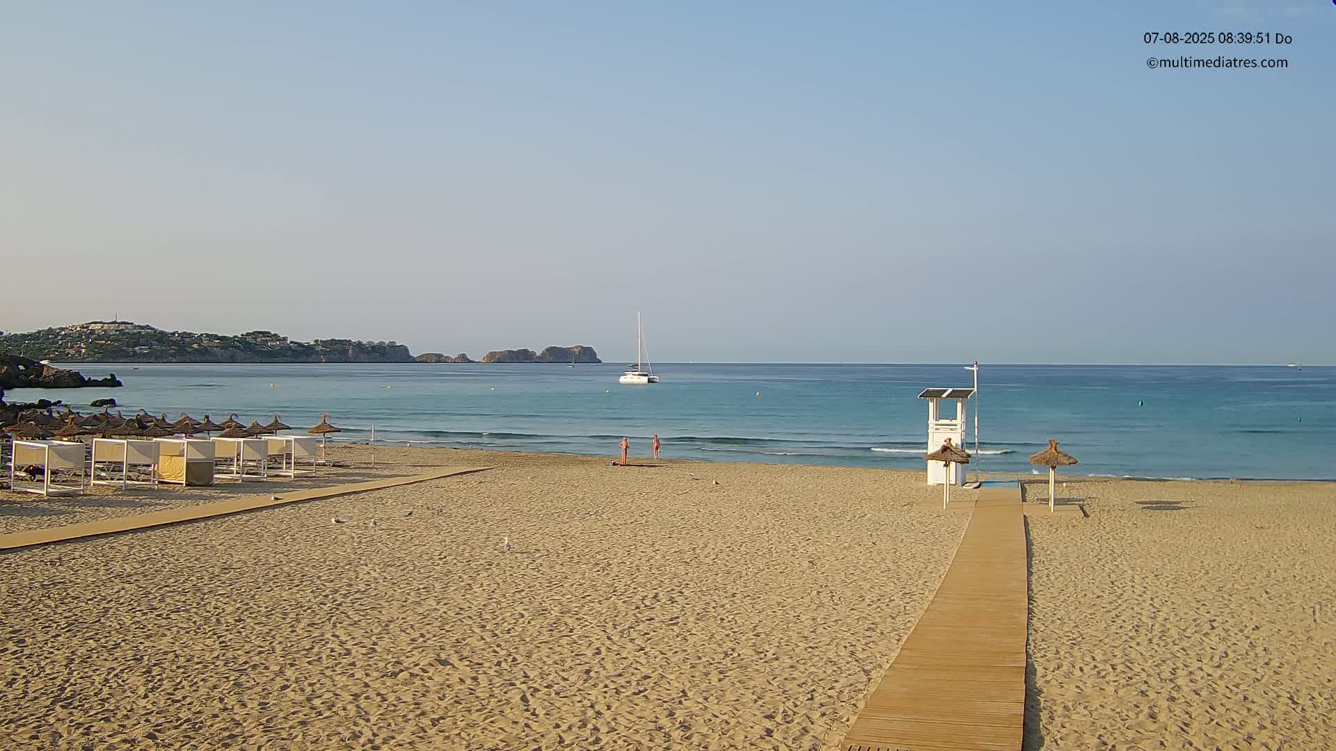 Paguera, (Platja) Gran de Torà Beach South View Live Cam -  Mallorca, Balearic Islands (Islas Baleares), Spain