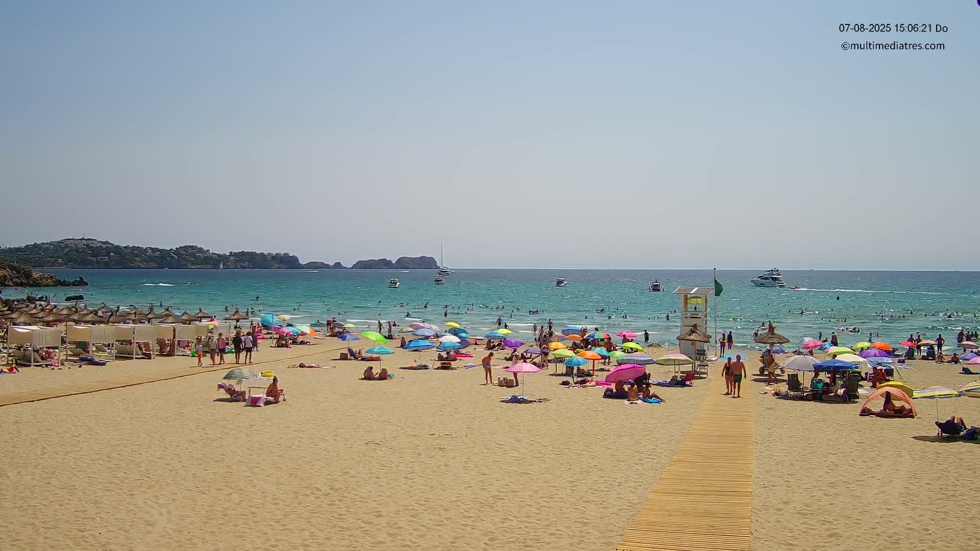 Paguera, (Platja) Gran de Torà Beach South View Live Cam -  Mallorca, Balearic Islands (Islas Baleares), Spain