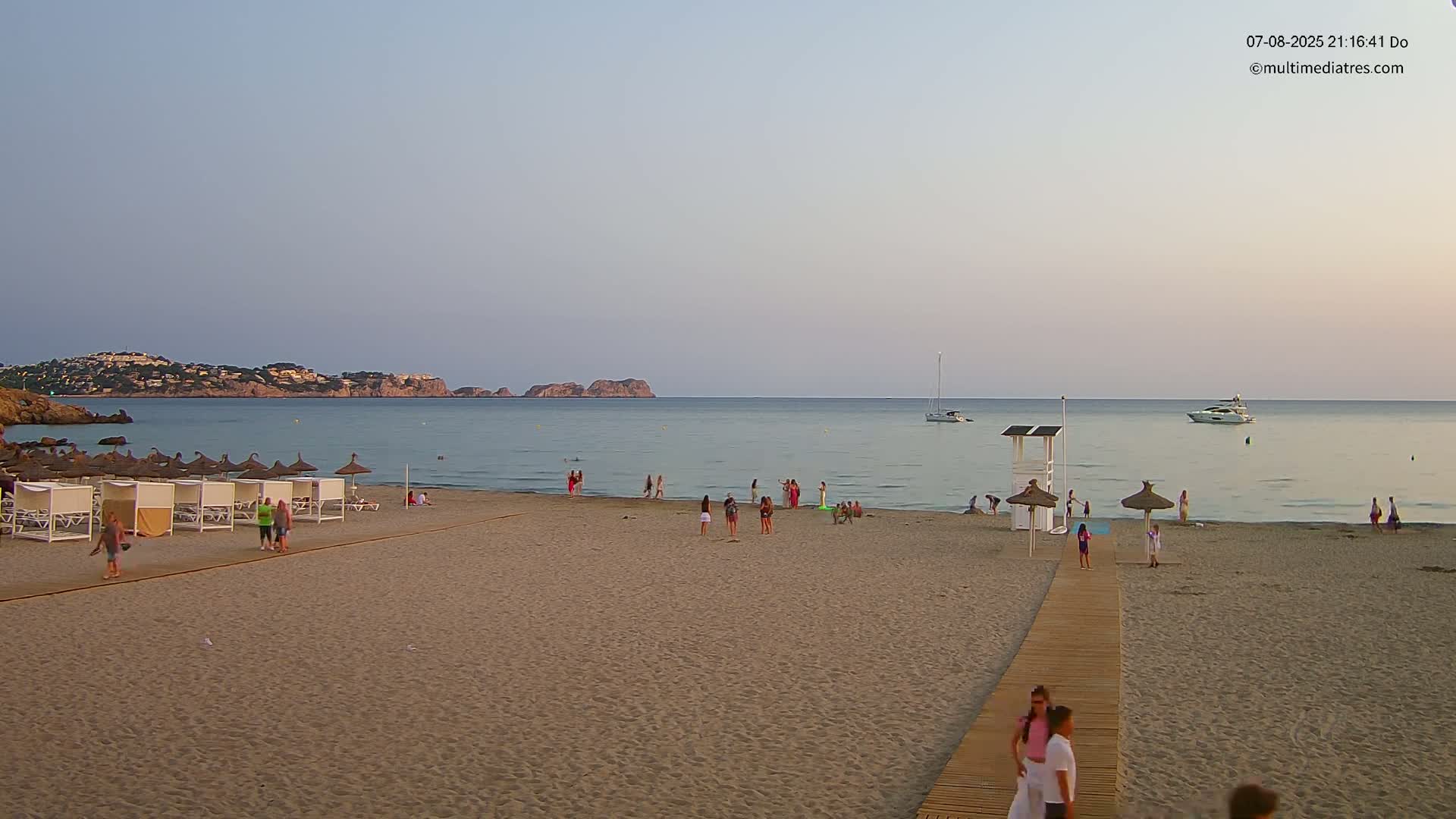 Paguera, (Platja) Gran de Torà Beach South View Live Cam -  Mallorca, Balearic Islands (Islas Baleares), Spain