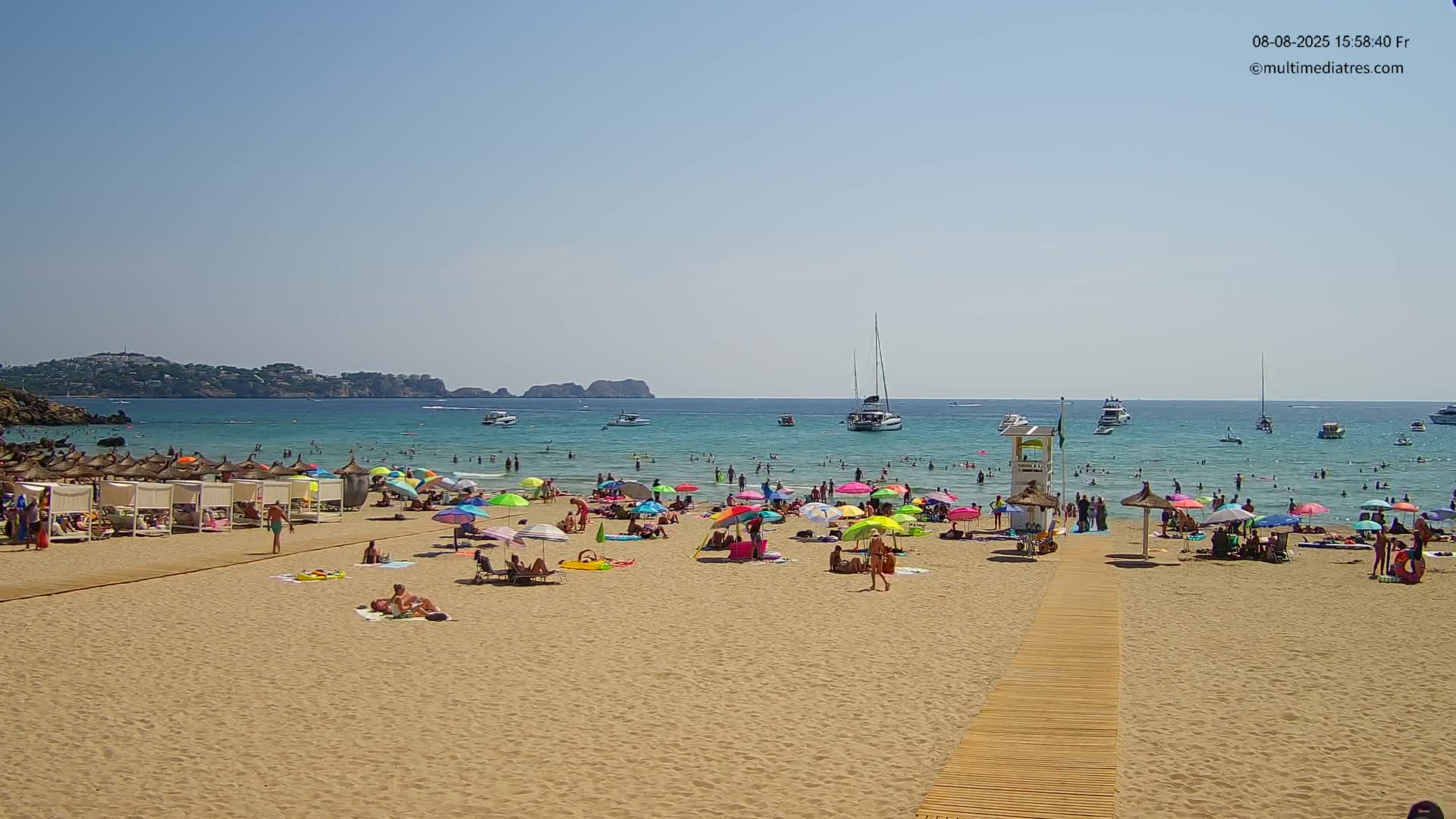 Paguera, (Platja) Gran de Torà Beach South View Live Cam -  Mallorca, Balearic Islands (Islas Baleares), Spain