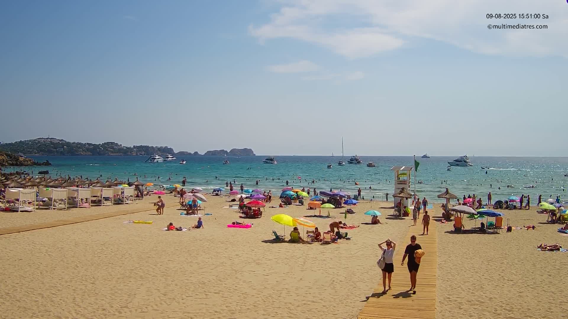 Paguera, (Platja) Gran de Torà Beach South View Live Cam -  Mallorca, Balearic Islands (Islas Baleares), Spain