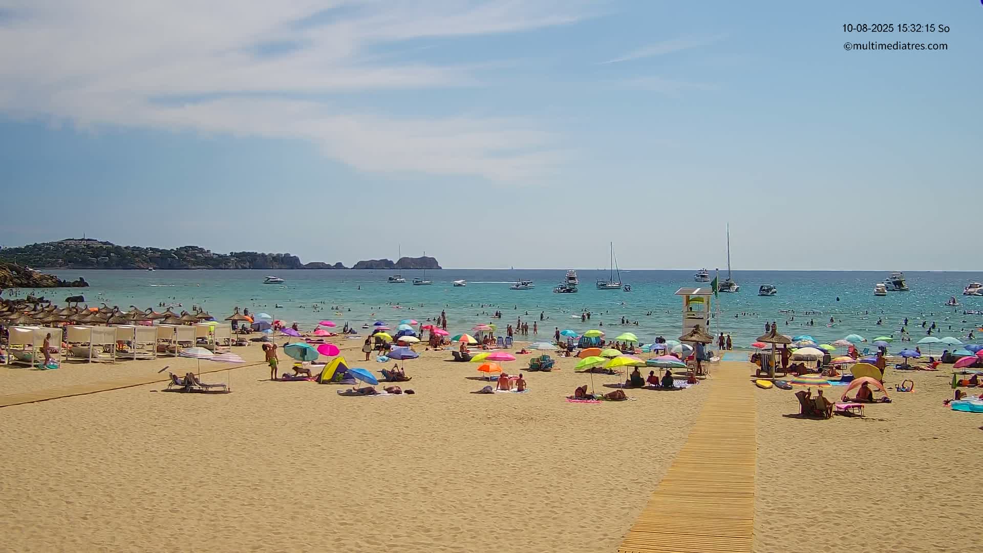 Paguera, (Platja) Gran de Torà Beach South View Live Cam -  Mallorca, Balearic Islands (Islas Baleares), Spain