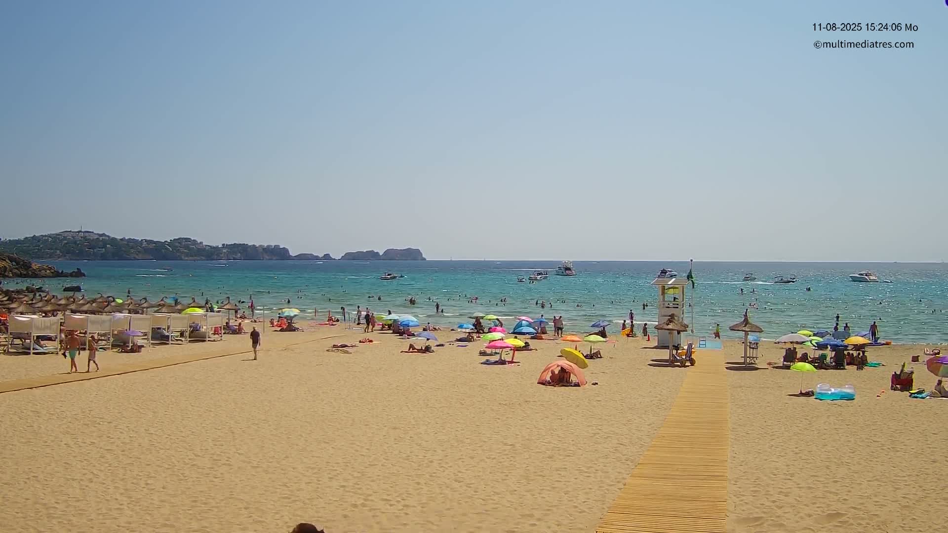Paguera, (Platja) Gran de Torà Beach South View Live Cam -  Mallorca, Balearic Islands (Islas Baleares), Spain