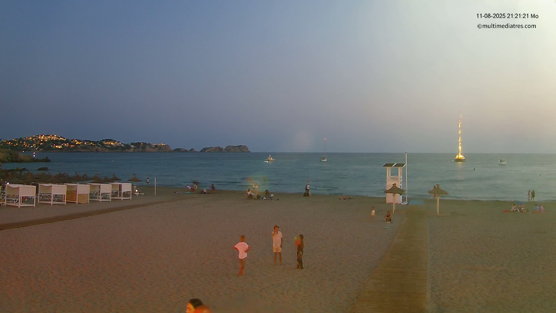 Paguera, (Platja) Gran de Torà Beach South View Live Cam -  Mallorca, Balearic Islands (Islas Baleares), Spain